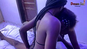 How my wife made our ebony maid enjoy my monster cock in threesome