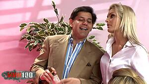 5 big tit sluts for one cock