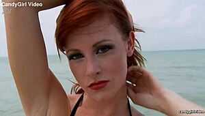 hollis ireland shows off in micro bikini hd