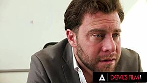 Gorgeous office babe Jesse Pony's ass pounded by boss