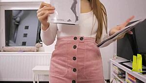 Girl plays with balloons in pantyhose