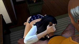 My grandfather fucks my friend in a wild threesome