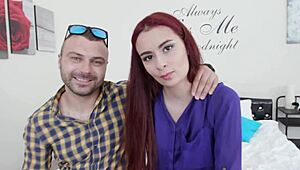 redhead scyley jam gets ass gaped as her cuck husband watches