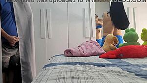 Stepsister Helps Stepbrother With Handjob