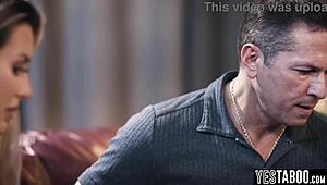 mature stud hires hooker for stepdaughter roleplay and fucks her