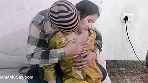 Indian wife moans as big circumcised cock enters her pussy