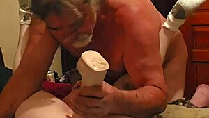 stretched ass and pussy with big dildo after too much drinking