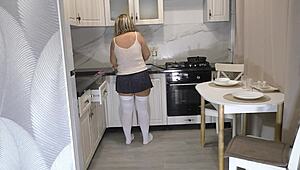 This mature milf got tired and begged for anal fucking in her big ass