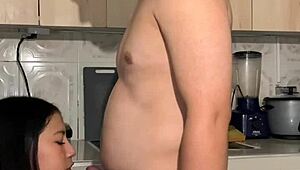 Stepmother Wants to Be Taken in the Kitchen by Her Stepchild