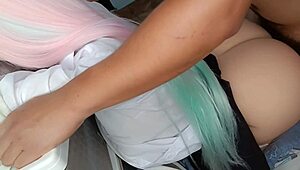 amazing anal fuck in pov cute stepdaughter gets ass fucked huge cock inserted inch by inch