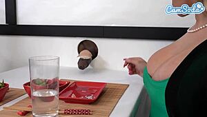 Big tit lesbian milfs sushi glory hole experience - bbc blowjob and cute asian teen 18+