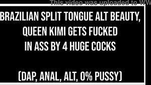kimi gets her ass fucked by four huge cocks 😏