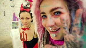 Anal Pornstars Anuskatzz And Stacy Bloom - Atm Lesbian Pussy Licking Big Dildo Xl Sextoy Halloween Special Play