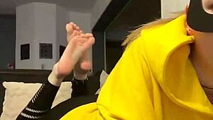 Enjoy the sight of barefoot girl in dirty nike socks feetworld fetish with smelly feet sensation