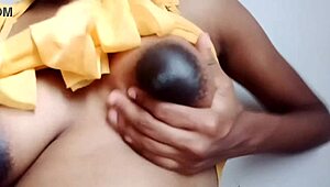 Intense Indian Pregnant Step Mom Shows Amazing Boobs in Softcore Solo
