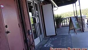 Muslim Slut Sucks Big Cock at Gloryhole