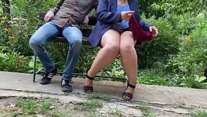 satisfying son-in-law's dirty needs with flashing wet pussy