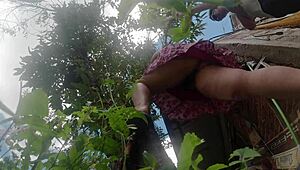 Big Ass Country Wife Teaches Lazy Brother-In-Law How To Prune Fruit Tree! He Records Her Skirt Panties Hidden!
