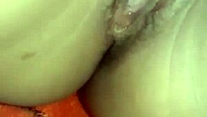 She masturbates intensely for her man