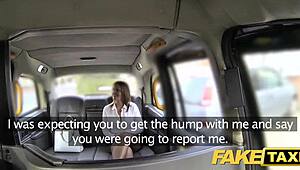 fake taxi office girl in stockings rimming anal sex and swallowing