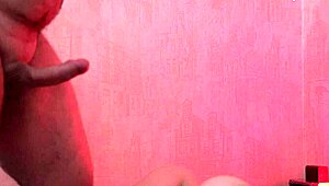 a curvy brunette milf flips the script in this hardcore scene, makin him lick cum off her feet at the end