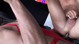 beauty ladyboy leona passionately uses his ass then abandons him to finish alone