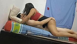 my step cousin returns from new york trip and we fuck while stepbrother watches cartoons next door