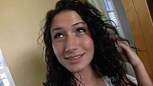 Brunette Slut Takes Cumshot and Fucking