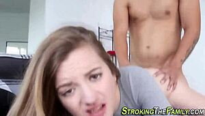 Stepteen 18+ takes intense POV creampie