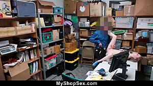 The tiny suspect grabs merchandise and gets caught