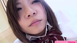 Riko Maski School Girl Gets Guidance From Counselors Hard Cock