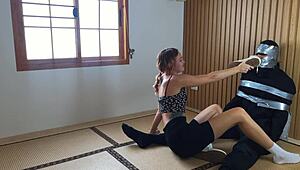 She Makes Him Sniff Her Feet While Licking And Sucking Them