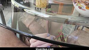 Bubbly Milf Stepmom Sucks Stepson's Girthy Dick for Confidence with Girls