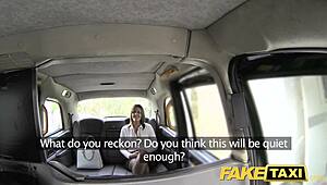 fake taxi office girl in stockings rimming anal sex and swallowing