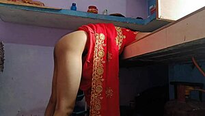 hot indian village bhabhi stocking with brother in law and quick fuck in doggy style