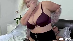 horny mature distracted by intense pleasure during sex