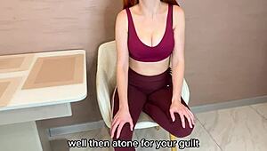 Busty stepmom catches me with a girl and intervenes.