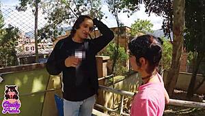 training outside i know a tall guy who wanted to teach me cardio and i accepted 😏