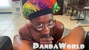 Ghetto bonnet ebony whore, worship my big black cock like the submissive slut you are.