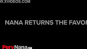 Perfect step-granny with banging body and big boobs gets sexual relief from step-grandson