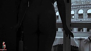 In the COLOSSEUM, Lady Ana ENDURES a ROUGH double ANAL FISTING session with gaping and squirting.