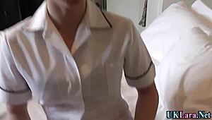 British Nurse Blows Cock In Hospital Setting