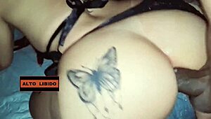 doggystyle interracial homemade fun with brazilian tattooed amateur