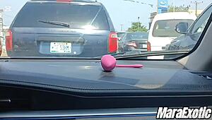 Mara Exotic Feels Intense Pleasure Masturbating in Lagos Traffic