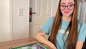 i messed up the game night with my cute stepsister alicia hall and won a sloppy blowjob prize