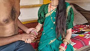 Pados Wali Bhabhi Ko Green Sadi Mein Choda Bhabhi Ki Chudai