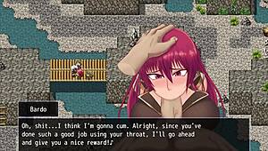 Makina Modder H-Scene 02 - Fallen Makina is tied up and convinces bandit leader Bardo to allow her to become his woman through dogeza the use of her throat pussy and a massive facial