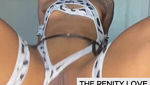 Serenity love masturbates with toys in ebony solo compilation