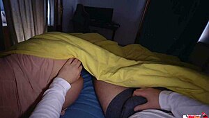 Morning sex with hot MILF stepmommy taking cock in her ass