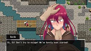 Makina Modder H-Scene 02 - Fallen Makina is tied up and convinces bandit leader Bardo to allow her to become his woman through dogeza the use of her throat pussy and a massive facial